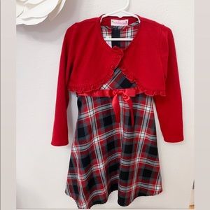 Girls Flannel Holiday Dress 4T
